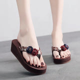 High Heel Women's Summer Fashion Summer New Non-slip Ladies Flip Flops Korean Beach Shoes Sandals and Slippers flat