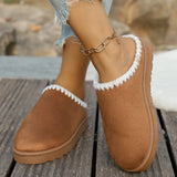 Breakj Winter Plus Velvet Warm-Up Slippers Thick-Bottomed Pine Cake Bottom With Heel Snow Boots Cotton