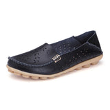 Flats Breathable Female Shoes Summer 2021 New Arrival Genuine Leather Flats Woman Leather Loafers Mom Casual