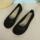 Breakj Fall New Large Size Fly Weave One Foot Pedal Single Shoe Breathable Women's Casual Knit