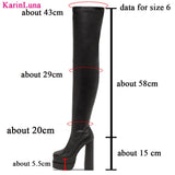 High Heeled Women Over The Knee High Boots Brand Design 2023 Winter Fashion Sexy Elegant Walking Comfy Women