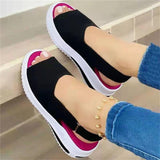 Breakj 2025 Summer New Thick-Soled Women's Sandals Magic Stick Casual Fish Mouth Sandals