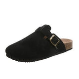 Breakj Female New Large Size Baotou Spring And Summer Fashion Outside Wear Flat Flat With Cork Lazy Slippers