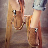 Shoes Spring Oxford Sewing Loafers Faux Leather Women Shoes Slip on Ladies Flats Walking Shoes Casual Female