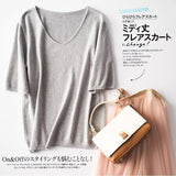 Sweater 2020 New Female V-neck Short-sleeved Knitted Pullover Jumper Pull Femme Clothes Loose Designer