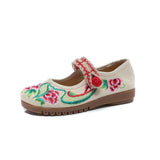 Breakj Shoes, Beef Tendon Bottom Loose Fat Feet Mother Shoes Grandma Shoes Grandma Shoes Embroidered Cloth Shoes Women's Singles