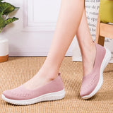 Shoes Knitting Sock Sneakers Women Spring Summer Slip On Flat Shoes Women Loafers Flats Walking shoes