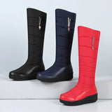 Winter Warm Down Snow Boots Women Shoes Russian Korea Style Waterproof Platform Wedges Mid Calf Boots Female Plush 2020