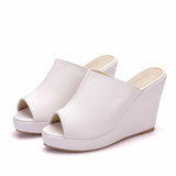 Breakj Cm Fish Mouth Slope With Large-Size Cool Slippers Waterproof Table Sandals Roman Sandals New