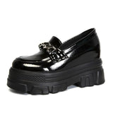 Breakj Women's Shoes Spring 2023 New Korean Version Of Thick Platform Wedge Small Leather Shoes British Wind Small Single Shoes