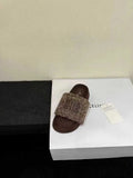 Women's High-End Hairy Slippers Wear 2024 New Autumn And Winter Cotton