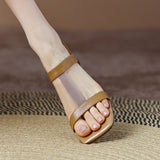 Women Pumps Slippers Ladies Square Toe Female Slides Summer Shoes Sandals High Heels 2023 Zapato