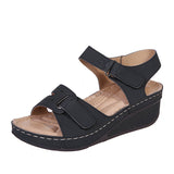 Breakj 2025 Large-Size Casual Fish Mouth Sandals Roman Wind Sandals Women Wear Magic Sticky Slopes And Sports