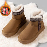 Breakj Style Fashion Snow Boots Female 2023 New Fur Integrated Thick Short Tube Winter Anti-Warm Northeast Cotton