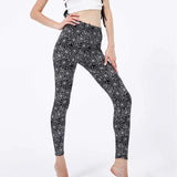 Polyester High Quality Stretchy Workout Leggings Women Printed Outwear Running Leggins Ankle Length