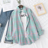 Design Women Blouses Shirts 2021 New Womens Tops And Blouses Long Sleeve Casual Plaid Shirt Young Style Lady Blouse