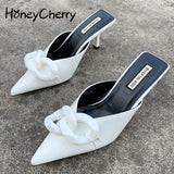 Women Slippers Summer Stiletto Pointed Sandals And Slippers To Wear Fashionable High Heels Sandals