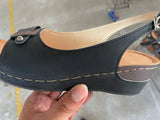 Breakj 2025 Summer Slope High Heel Fish Mouth Buckle Sandals Women 40-43 Large Shoes Slope