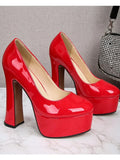 High Heel Waterproof Platform 46 Yards Plus Size French Banquet Wedding Brand Fashion Four Seasons Women's Single