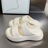 White Slippers Women Wear Summer 2024 New Korean Version Fashion One-Word Slippers Women's Leisure