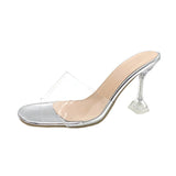 Breakj Crystal And Slippers Women Wear A Word Transparent With Leopards Hate The Sky High Cool Drag
