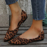 Breakj New Women's Shoes Retro Thick-Soled Casual Shoes Single Shoes Women's Leopard Print