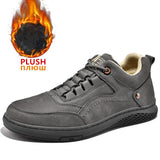 Men Boots Leather Men's Snow Boots Luxury Mens Sneakers Winter Shoes for Men Outdoor British Autumn Spring Boots