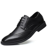 Breakj Shoes Block Fashion Business Casual Leather Shoes Plus Size Lace-Up Men's Shoes Shoes