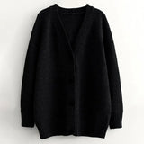 Women Autumn Winter Cashmere Sweater Cardigans Casual V Neck Batwing Long Sleeve Cardigans Female Elegant Chic