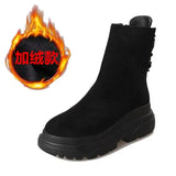 New Female British Style Short Boots Platform Shoes Thick-soled Short-tube Cotton Boots Women's Boots Snow Cotton