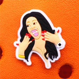 Occident Singers Shoe Clips Charms Decoration Hip Hop Rap Designer Shoes Buckle Selena Clogs Accessories Croc