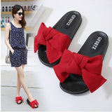 Bow With One Word Drag Direct Selling Leisure Beach Cold Slippers Korean Version Of Sweet Girl Drag
