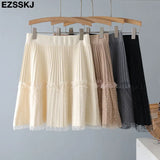 winter short pleated skirt for women mini sweater skirt short skirt a-line sun skirt new