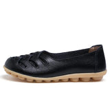 Genuine Leather Summer Women Flats Shoes 2021 Casual Shoes Breathable Ladies Loafers party Platform Women's