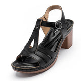 New Summer Women Sandals Cork Square Heel Women Shoes Comfortable Ladies Sandals For Women Shoes On Heels Femmes