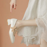 Breakj Jane Shoes Spring 2023 New Versatile Square Head Night Night Shoes Gentle Wind Low Heel Thick Heel Fairy Single Shoes