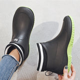 Boots Women's Rubber Anti-skid Colorful Unisex Ankle Boots Lightweight Slip On Boots Shoes 2020 Water-proof Drop