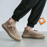 Canvas Large Size Shoes Women Spring and Autumn New Flat Breathable Fashion Mesh Socks Shoes Flying Weaving Women's
