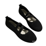 And South Korea Ping Base Large-Size Flying Single Shoes Women 2025 Autumn Round Head Cover Shallow Lazy Work Shoes
