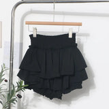 The Real Shot Of The Ballet Style White Fluffy Half Skirt Woman Loose High Waist Cake Skirt A Word Super Short Skirt