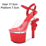 Women Shoes 2023 Luxury Brand Wedding Dress 2023 Bride Shoes Platform Sandals Super High Heels Transparent Heels Sexy