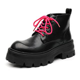 Breakj Boots Men In Autumn And Winter Increased Tooling Locomotive Wind Super Fire Leather Boots Big Head Advanced Sense Ankle Boots