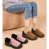 Shoes Women's 2023 Autumn New Velvet Soft-Soled Women's Shoes Lazy Shoes With One Foot On Casual Beans Cotton-Padded