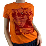 Y2K Summer Short Sleeve T-shirt Girls Creative Figure Printing Round Collar Tops Slim Base Shirt Harajuku Tee