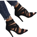 Breakj High-Heeled Hollow Sandals 2023 Summer Fashion Velvet Fine
