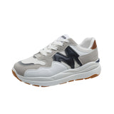 Breakj Style Old Dad Shoes Women 2025 Autumn New Sports Letter Agment Shoes Breathable Thick Sole Casual
