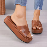 Breakj Thick Bottom Slippers 2025 Summer New Round Head Pine Pastry Bottom Casual Cold Slippers