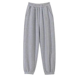 Pants Velvet Warm Loose Simple Solid Korean Thicken Harem Trousers Vintage High Quality Womens Students