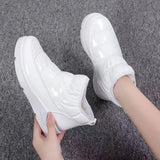 Breakj Boots Women's Plus Size Winter New Canvas And Velvet Thick Warm Large Size Women's Boots Cotton