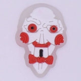 Shoe Buckle Charms PVC Scary Clown Skeleton Chainsaw Luminous Shoes Decorations fit Christmas Cosplay Party Kids